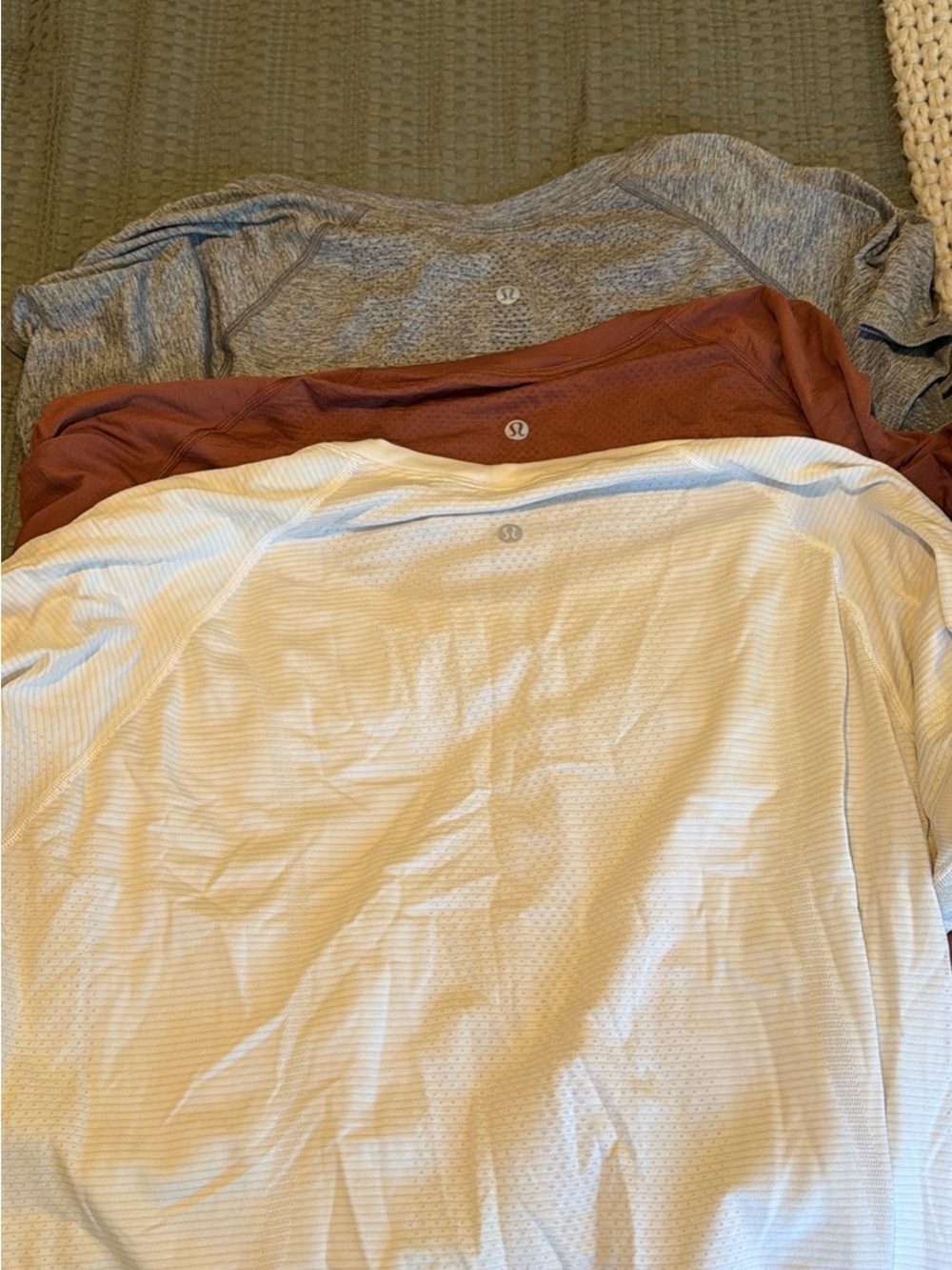 lululemon athletica Men’s Long Sleeve Shirts - White, Rust, Gray